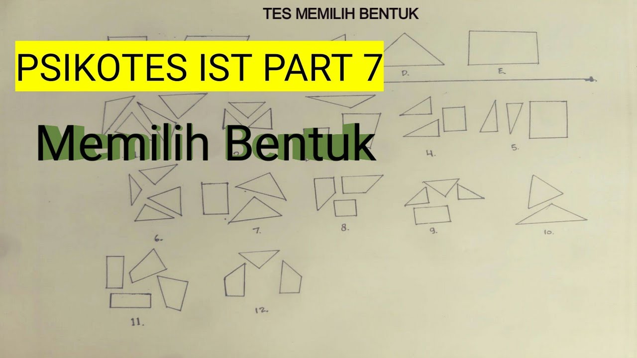 Psikotes IST Part 7 : Memilih Bentuk