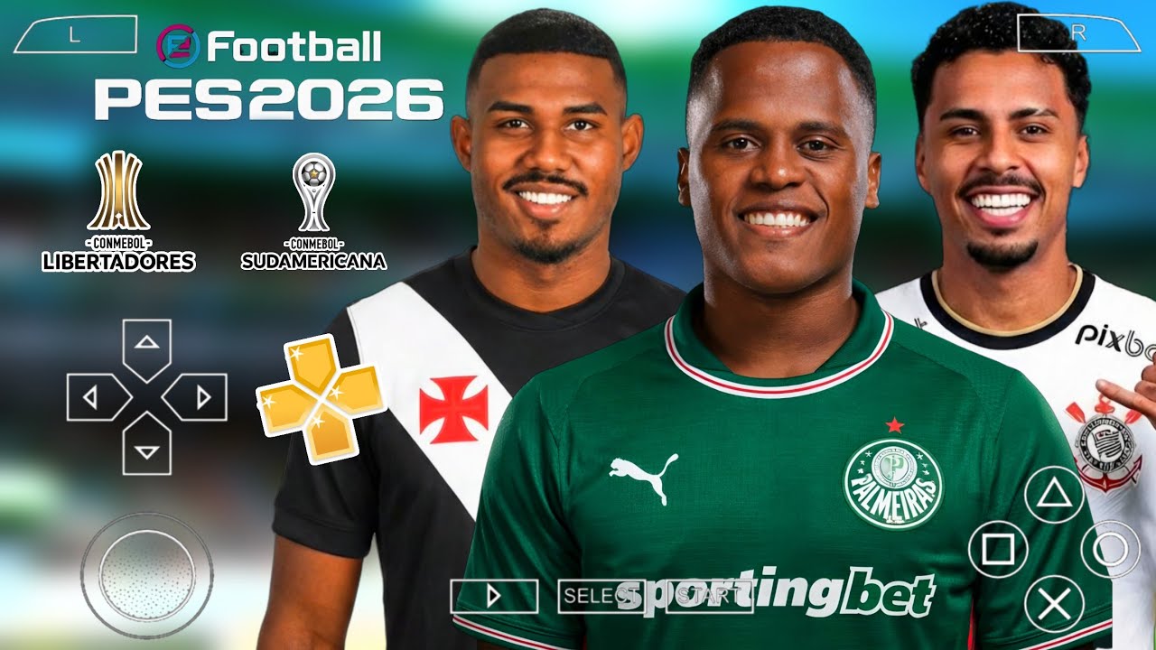 EFOOTBALL PES 2026 LIBERTADORES SUL AMERICANO ATUALIZADO PARA PPSSPP DOWNLOAD MEDIAFIRE LINK DIRETO