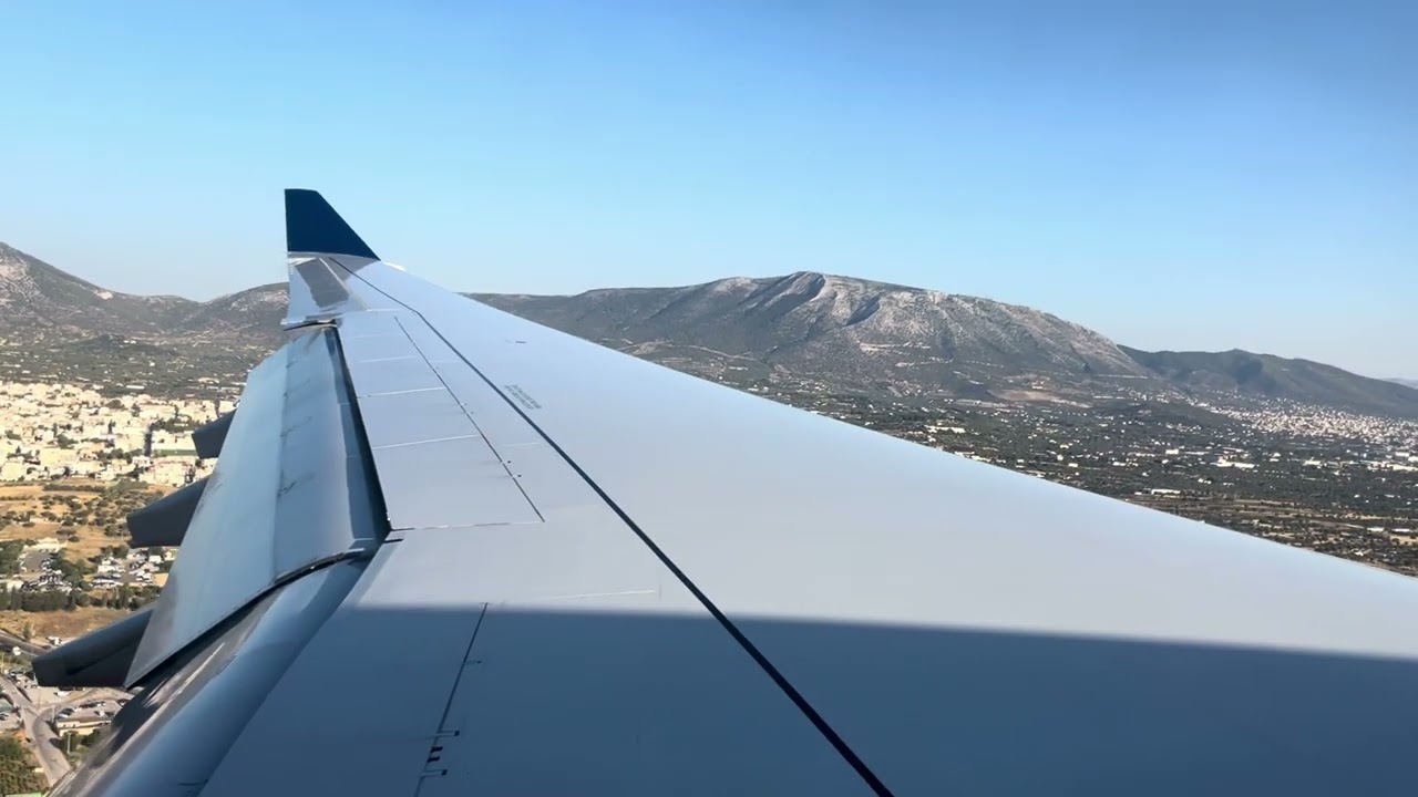Delta A330-300 landing in Athens, Greece