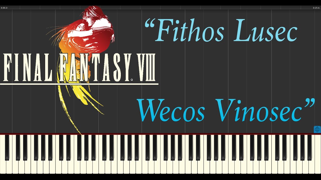 Final Fantasy VIII - Fithos Lusec Wecos Vinosec (Piano Tutorial Synthesia)
