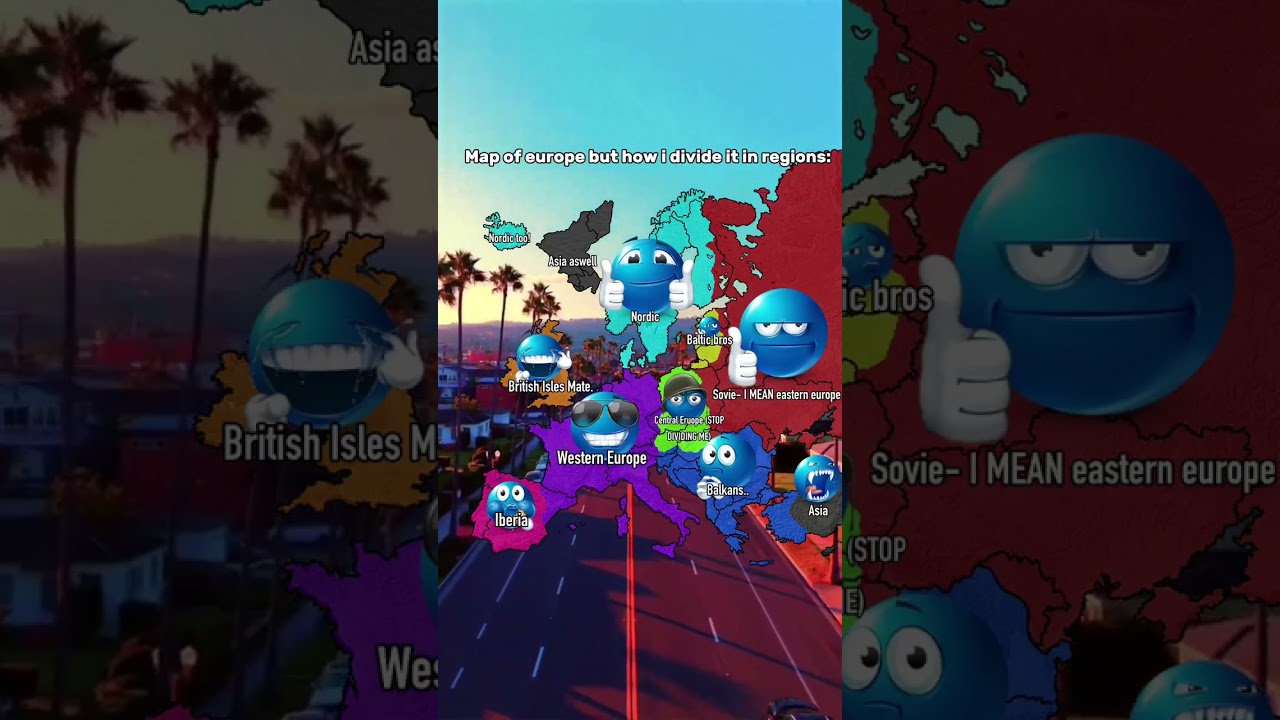 Map of Europe but how i divide it in regions : #mapping #etheralmaps