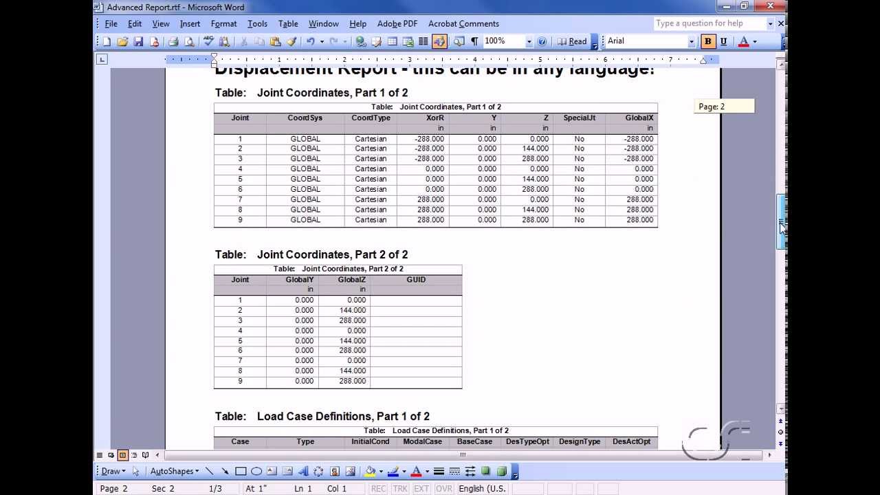 SAP2000 - 15 Creating Reports: Watch & Learn