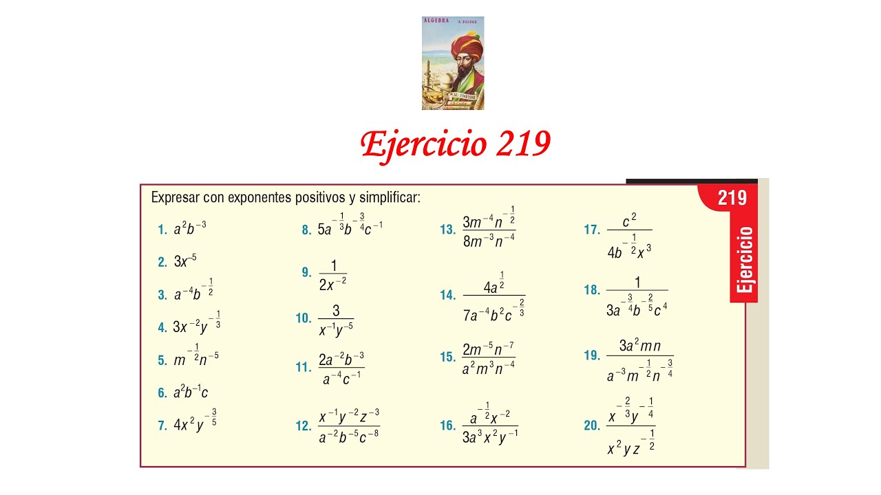 Algebra de Baldor: Ejercicio 219 - Completo