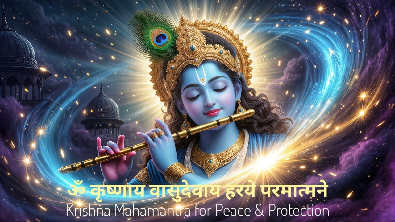 Krishna Mahamantra for Peace & Protection | ॐ कृष्णाय वासुदेवाय हरये परमात्मने