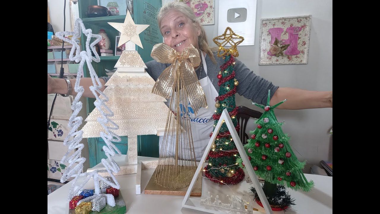 MIRA ESTAS 6 IDEAS de Arboles de Navidad, RECICLA LO QUE TENGAS! #gracielaherman
