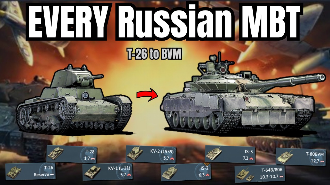 EVERY MBT from Russia!🔥(21 tanks) | May STALINIUM protect us🙏MOST OP line in War Thunder!