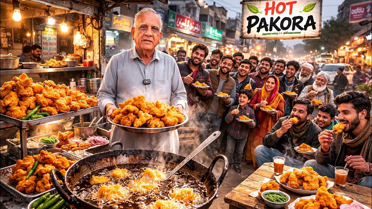 Ludhiana’s Most Famous Pakora Shop 😍 | All Types of Crispy Pakoras | Viral Street Food in India 🔥