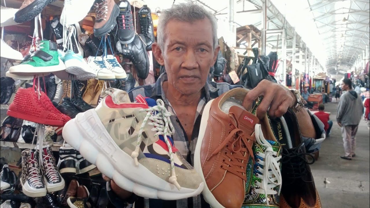 WOW ‼️ SEPATU BRANDED MODEL TERBARU ADA DI PASAR PONCOL || KIOS PAK JAINAL