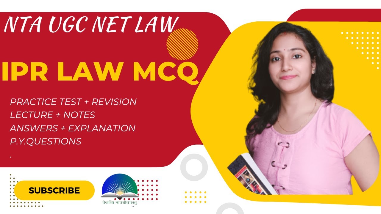 Intellectual Property Law I Important MCQs I IPR Revision I UGC NET LAW