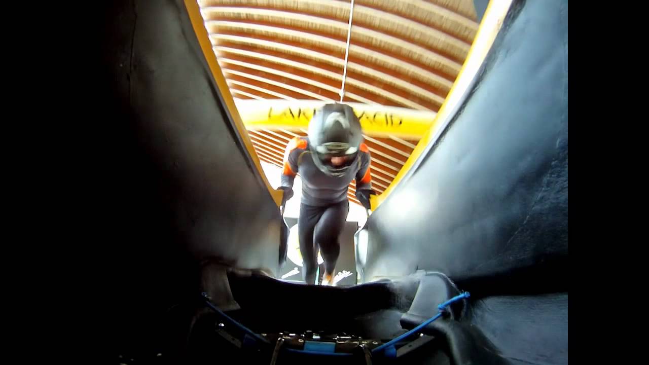 Lake Placid 2 Man Bobsled Run - Brakeman View Inside the Sled