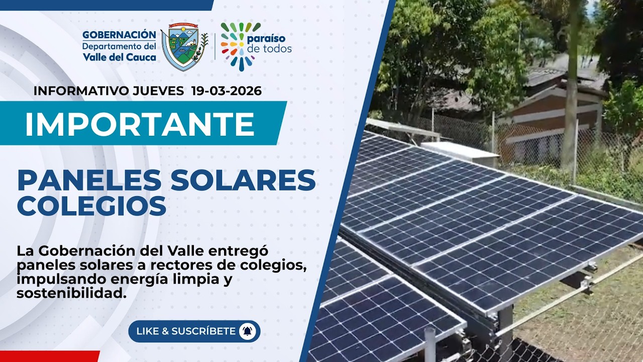 Entrega de paneles solares a rectores de colegios en el Valle del Cauca