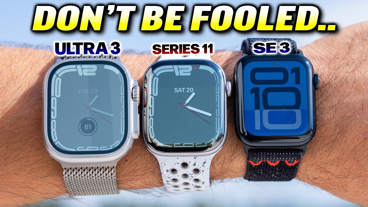 Apple Watch Ultra 3 против Series 11 против SE 3 — все НЕ ПРАВЫ!