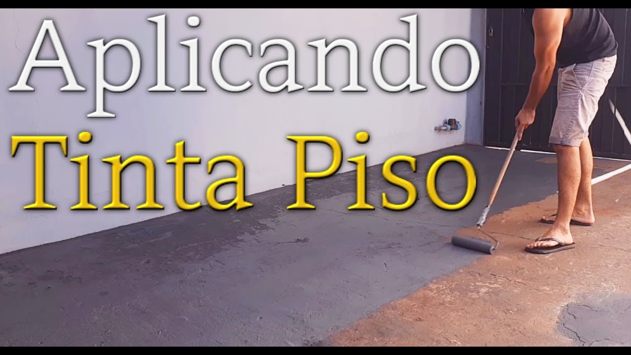 Como Passar Tinta Piso no Quintal, Grafite a Base d'Água. Quintal Pequeno de 40 metros!