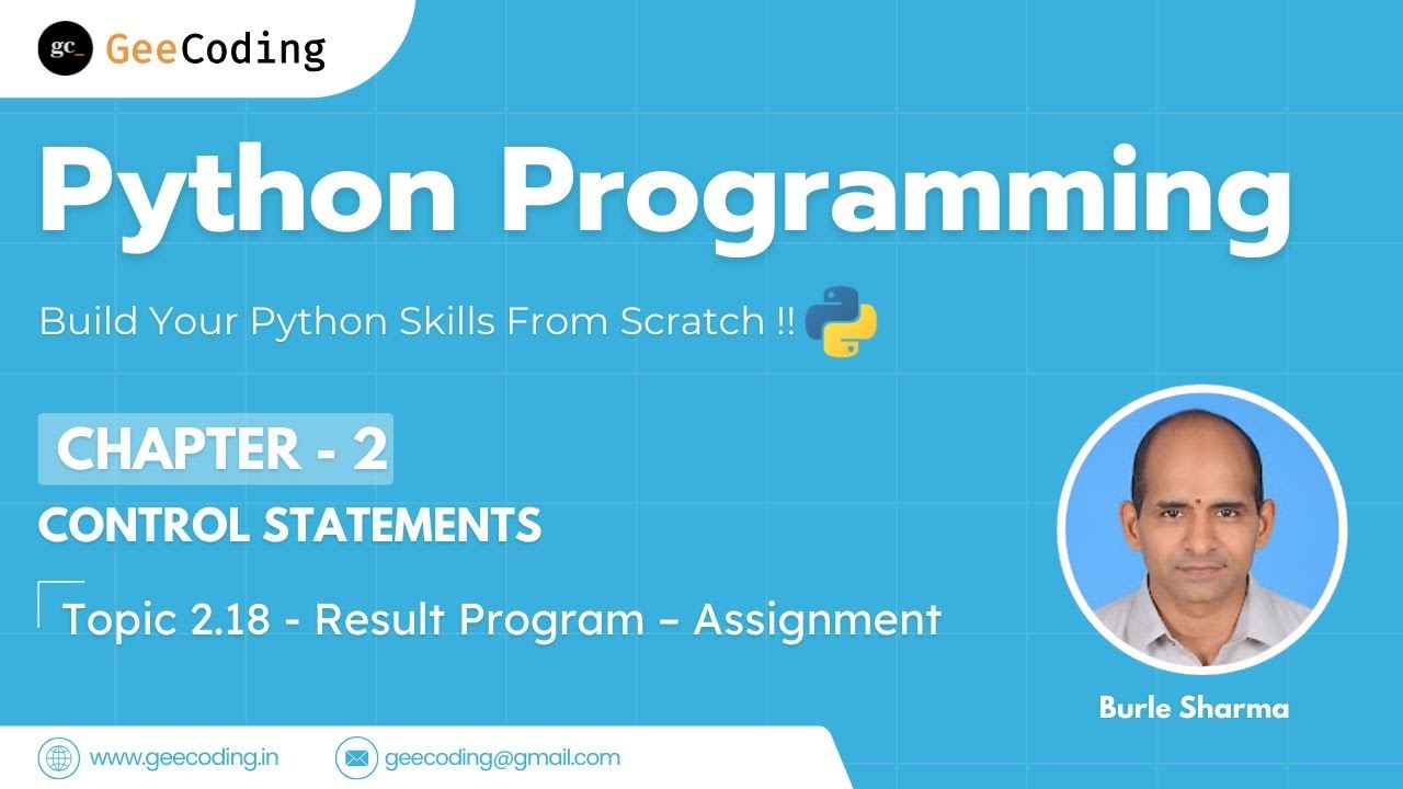 2.18 – Student Result Program with Validations (Assignment) | Python Programming – New Series