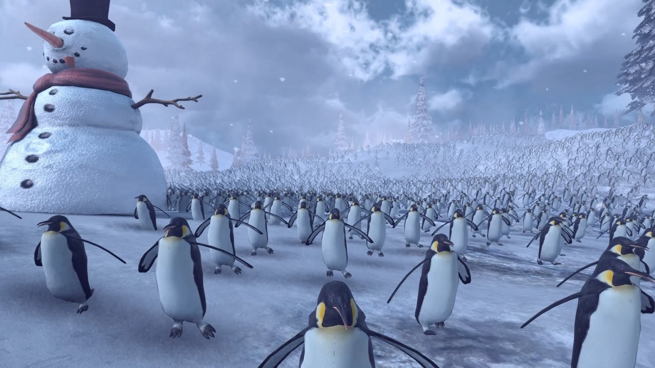 11,000 Penguins VS Santa Claus Army - Epic Battle Simulator(15,000 Characters)