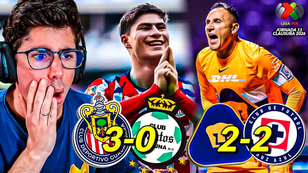 😲 ¡Locura en CU! Goleada del Rebaño 🐐 Pumas 2-2 Cruz Azul · Chivas 3-0 Santos | J11 CL2026