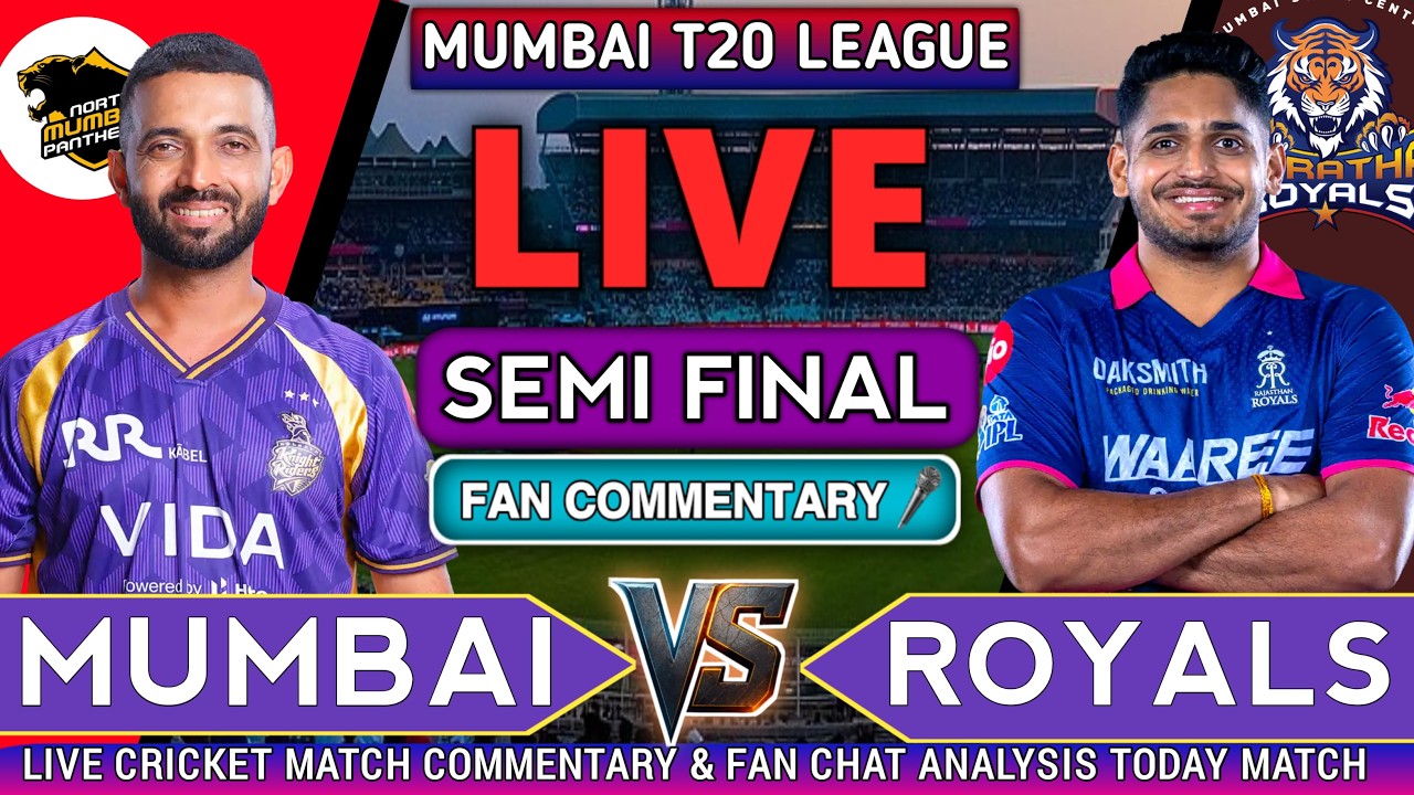 Mumbai Panthers vs Maratha Royals Live | NMP vs MSC 2nd Semi Final | Live Cricket Score & Commentary