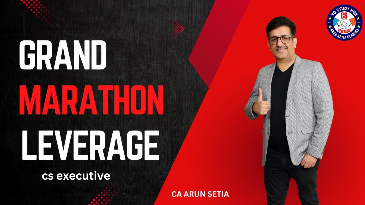 🔴BRAHMASTRA SERIES 🔴| CS EXECUTIVE |CAFM | CA ARUNSETIA | CLASS-9I LEVERAGE ANALYSIS