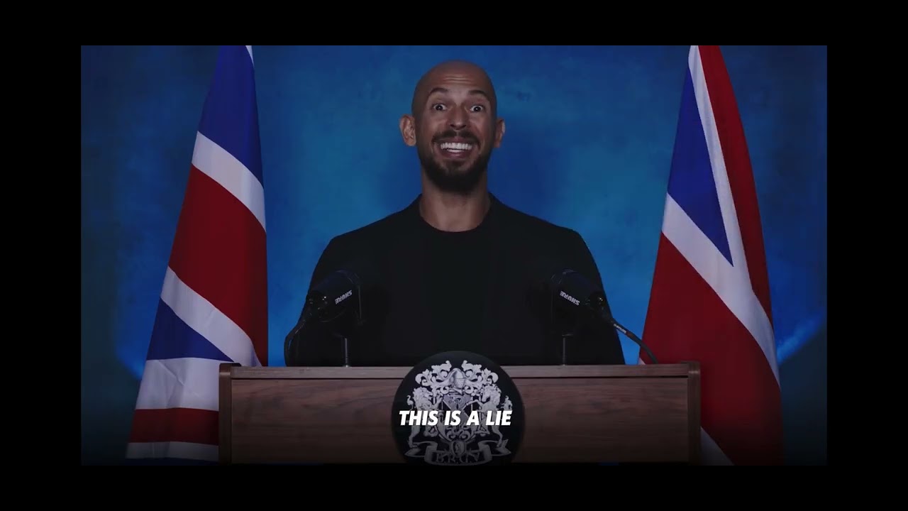 Andrew Tate’s far right BRUV party speech 