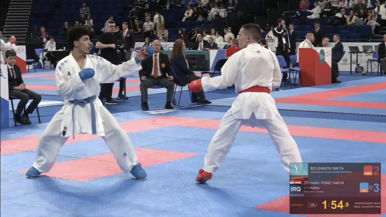 REBAZ HAKIM (IRAQ) VS BOLSHAKOV NIKITA | RUSSIA KARATE CHAMPIONSHIPS 2025 | best kumite competition
