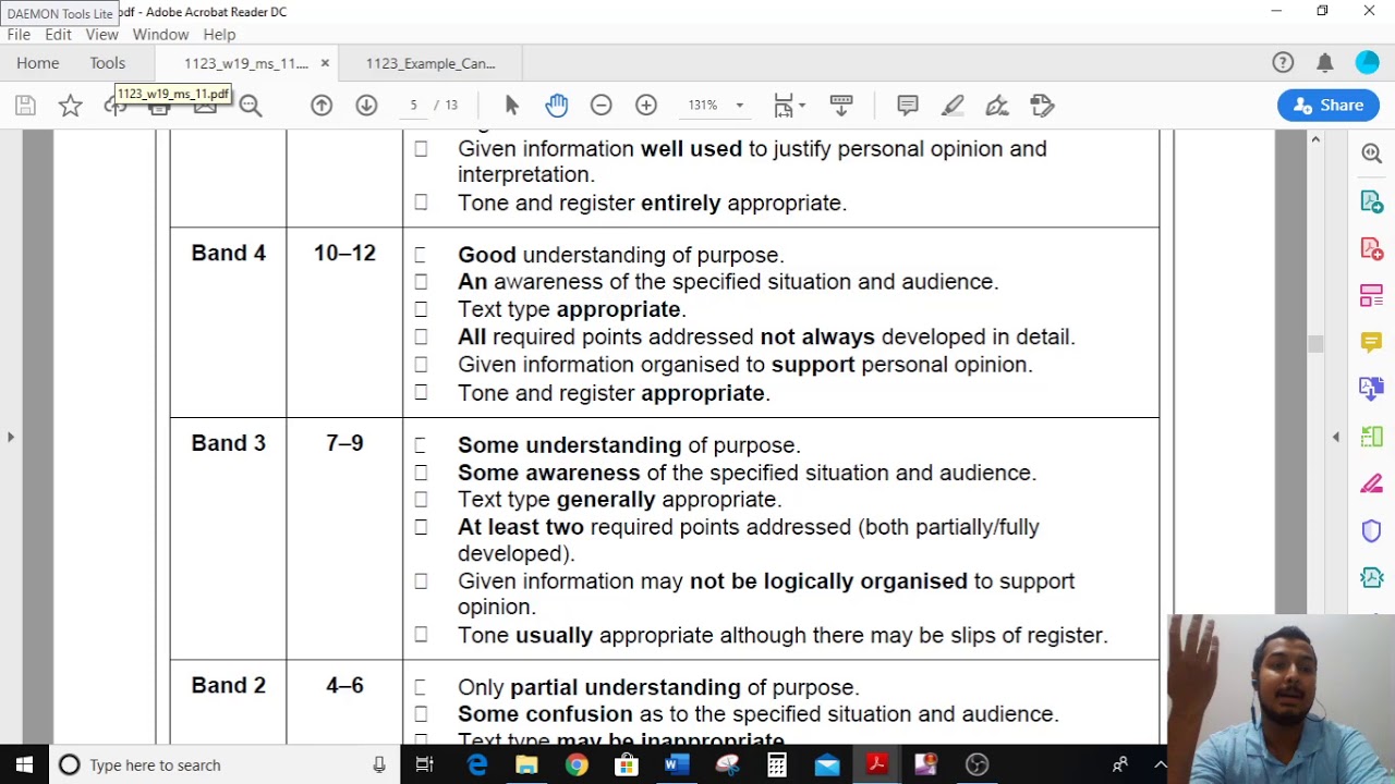CAIE- English Paper 1123