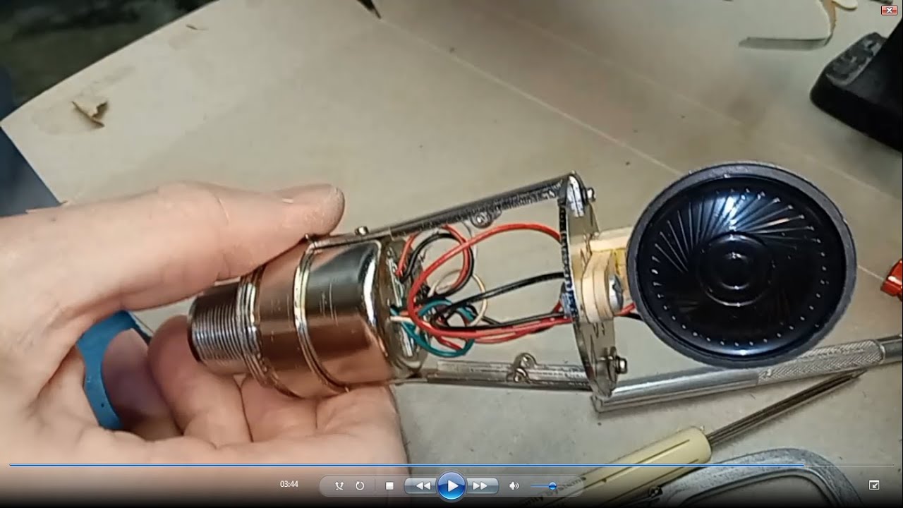 Junk Ribbon Microphone conversion to dynamic type mic using a mylar 8 ohm speaker.