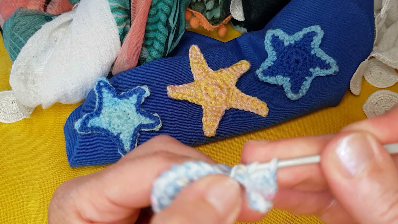 πλέξιμο με βελονάκι αστερίας - knitting with starfish crochet