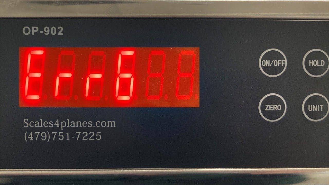 OP 902 Err6 / Floor Scale Calibration