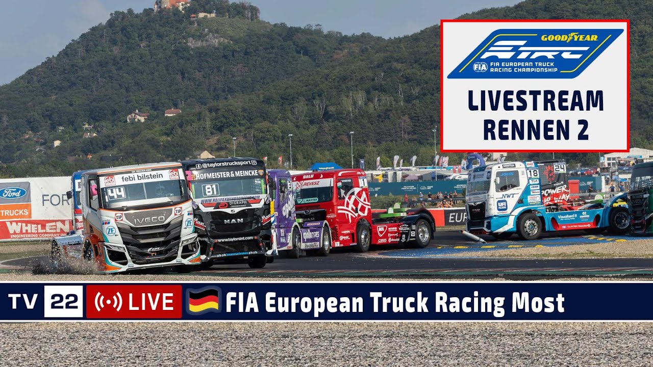 🇩🇪 RE-LIVE Truck Grand Prix Most: R2 Goodyear FIA European Truck Racing Ch'ship - 30.08.2025