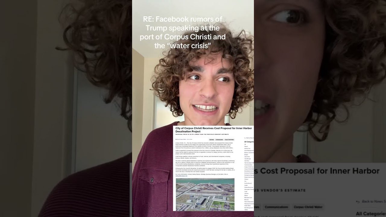 Manmade Water Crisis In Corpus Christi • City Continues to Sellout Residents