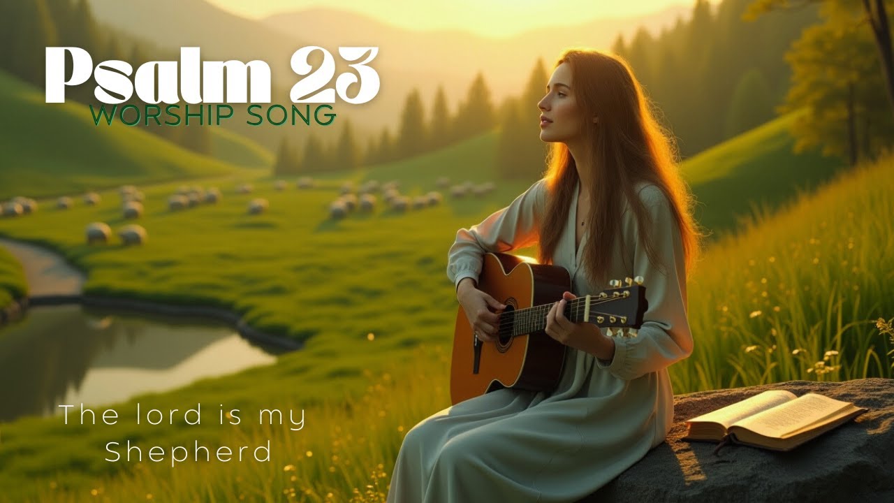 Psalm 23 Worship Song | The Lord Is My Shepherd | Peaceful Scripture-Inspired Lyric Video