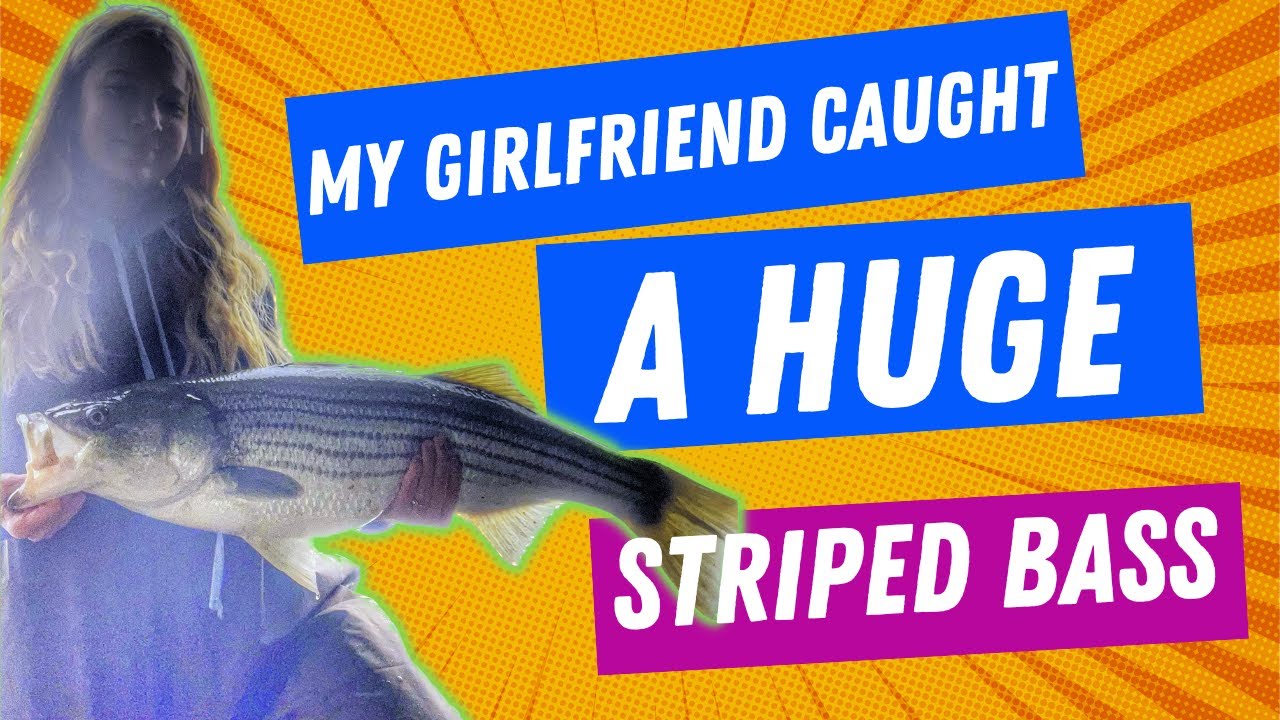 My Girlfriend Caught a HUGE Striped Bass - 4K