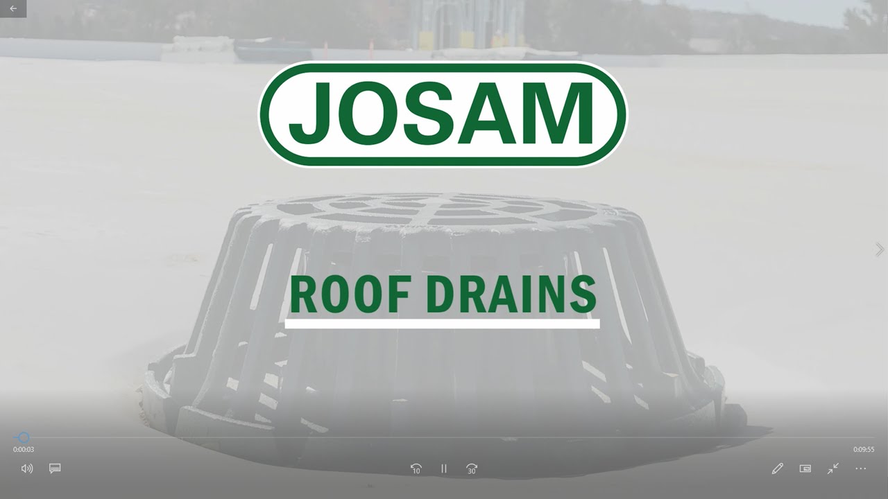 Josam Company Roof Drain Installation Video