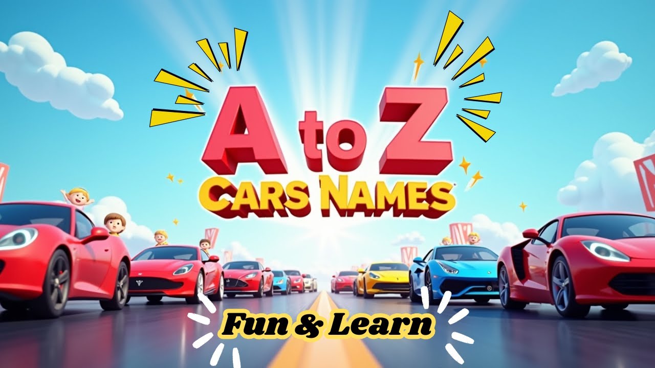 A to Z Cars names 🚗 | Learn Car Names with Fun Animation for Kids and Adults | Car Brands A–Z