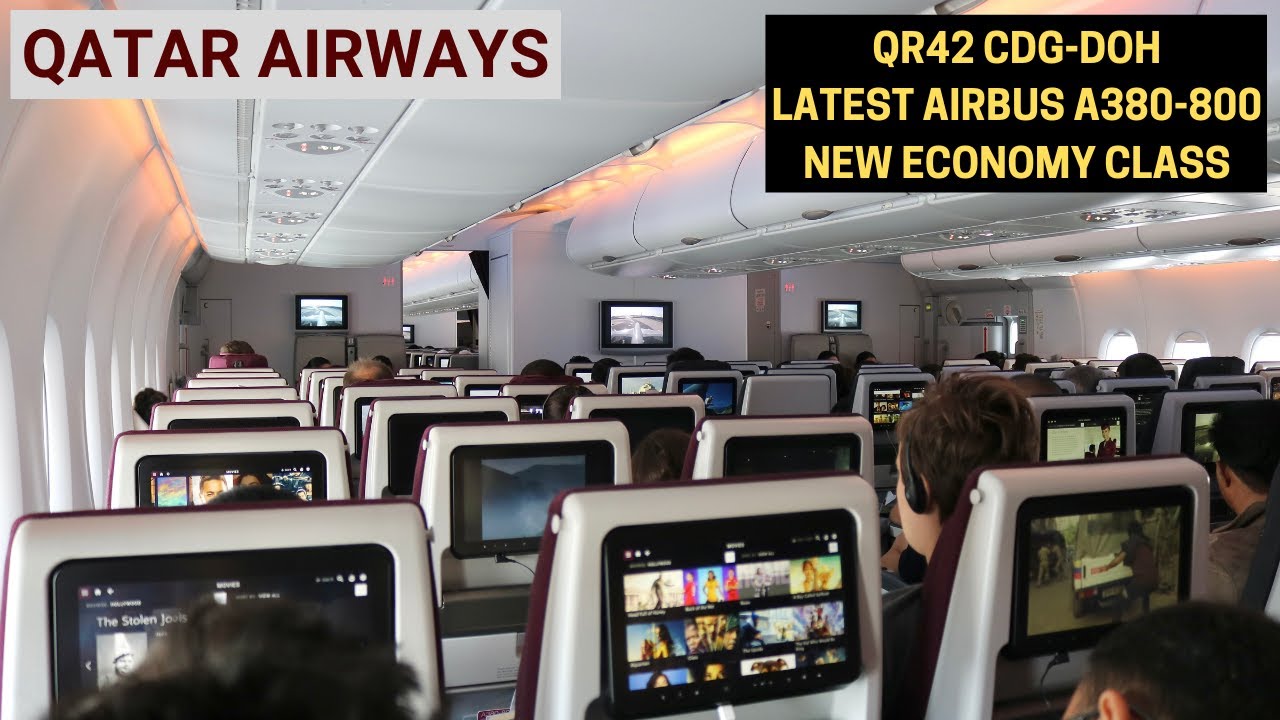QATAR AIRWAYS QR42 Paris CDG ✈ Doha DOH (Airbus A380-800 New Economy A7-APJ) Flight Report #27