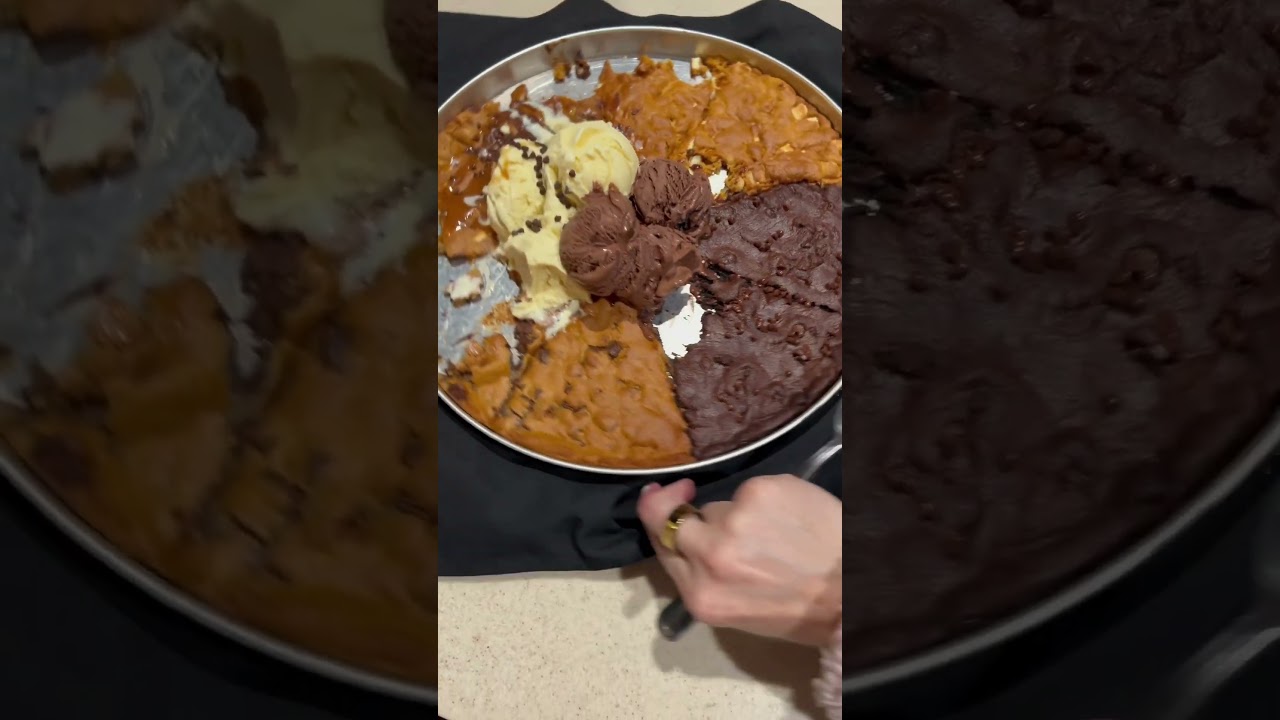 The GIANT Pizookie platter is a must! Can you guess the price?! #pizookie #pizookietuesday #mukbang