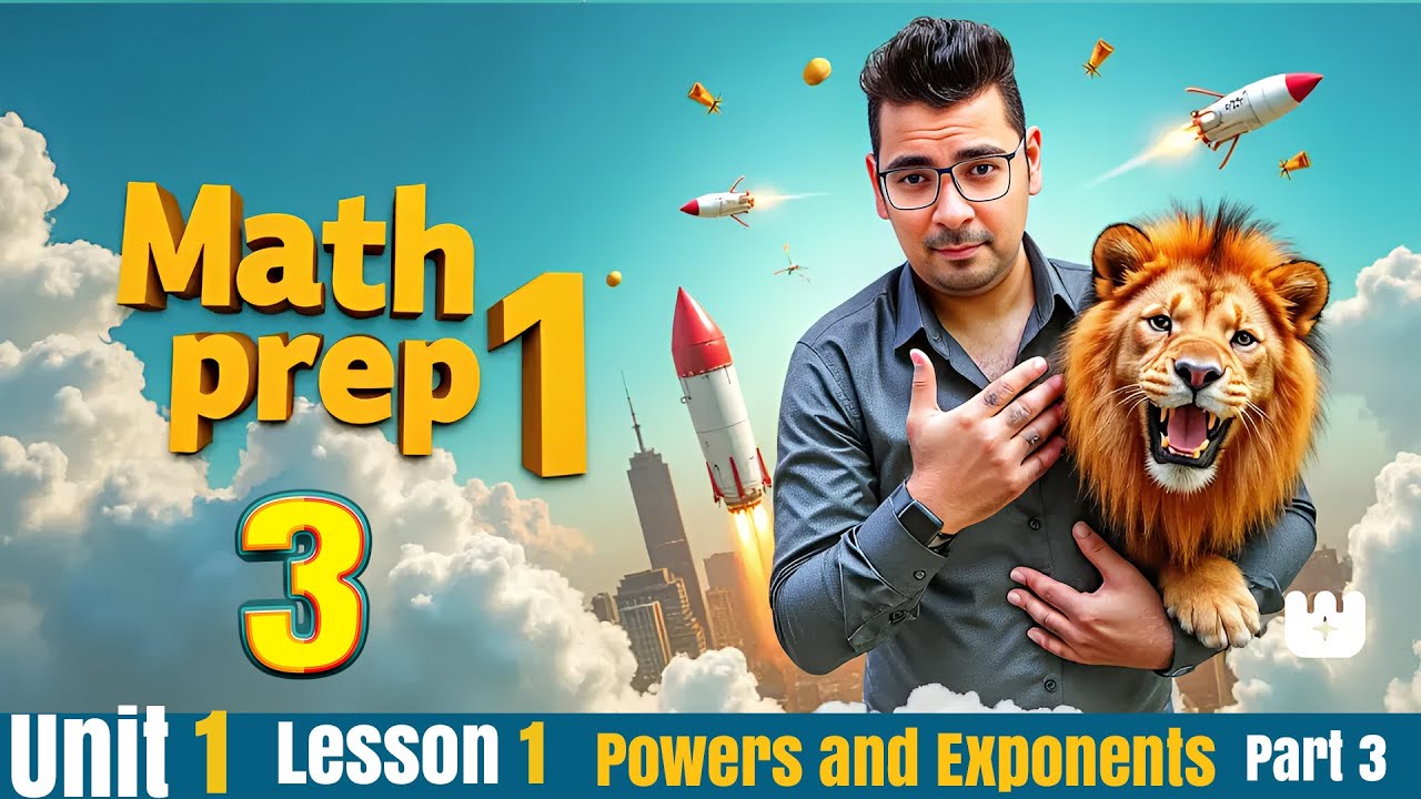 Math | Unit 1  Lesson 1 : Powers and Exponents  (Part 3) |  #prep1math