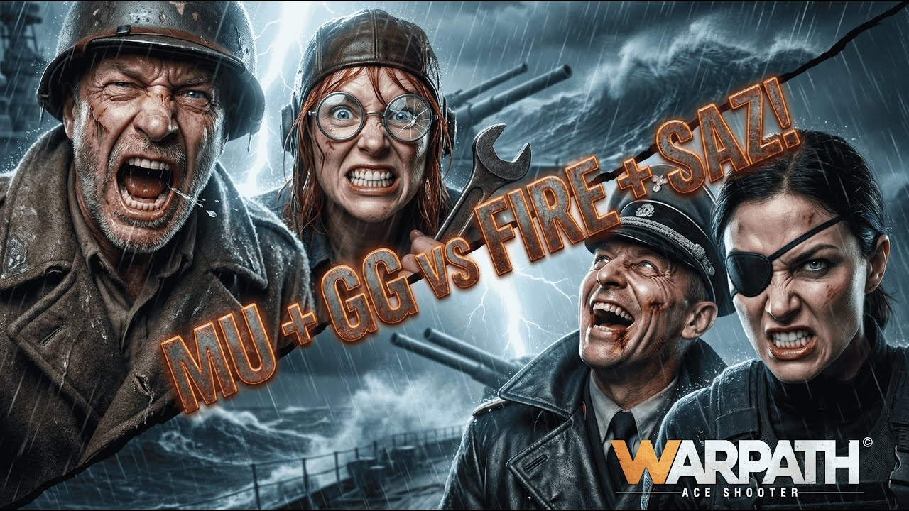 MU + GG против SAZ! + ОГОНЬ - Повтор битвы на Warpath