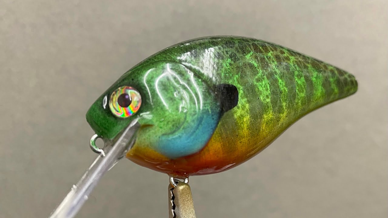 Let’s paint a bluegill crankbait custom lure with DecoArt craft store paint