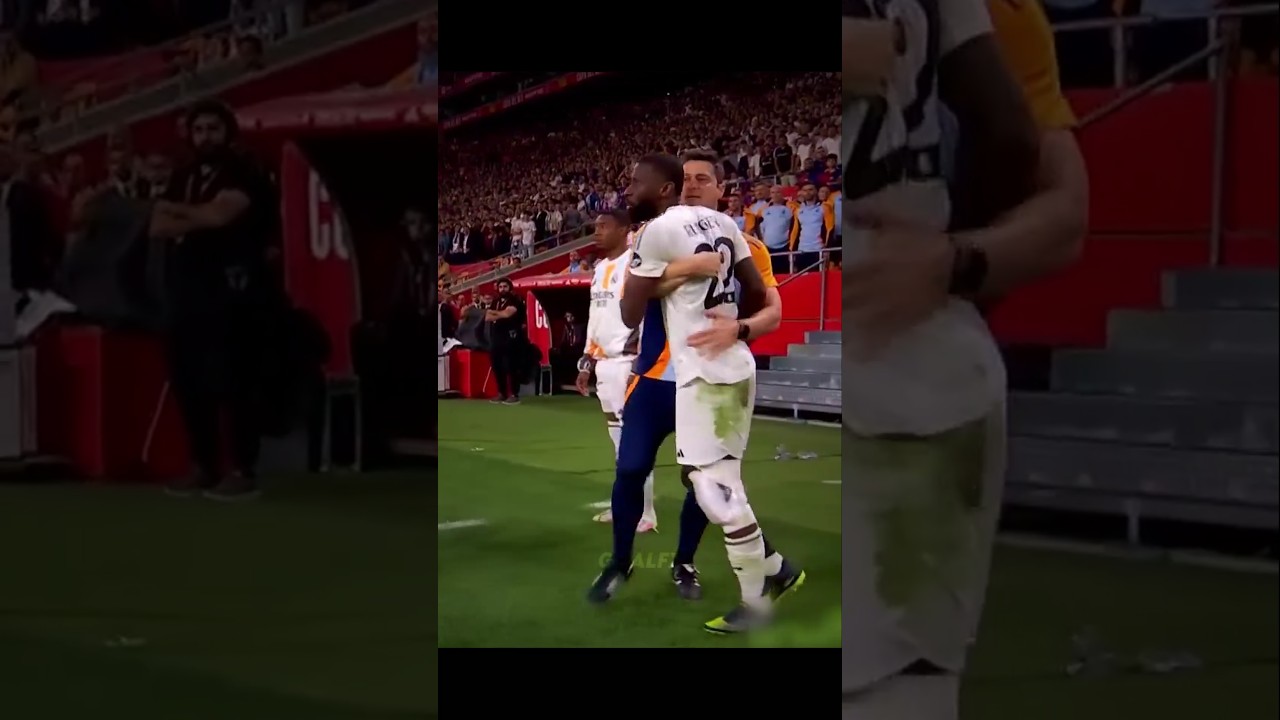 When R&uuml;diger Wanted To Fight With The Referee☠️🔥