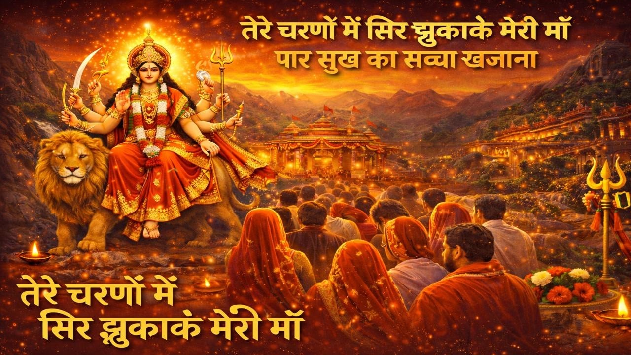 तेरे चरणों में सिर झुकाके मेरी माँ | Tere Charno Mein Sir Jhukake Meri Maa | Durga Bhajan