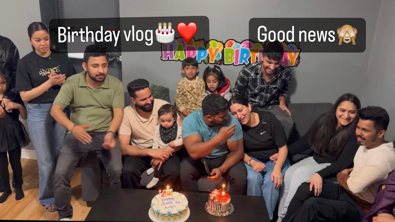 Birthday vlog🎂 | Good news🙈| Phelwan ji ki bday party😍❤️| Life in canada 🇨🇦 #nikkisworld