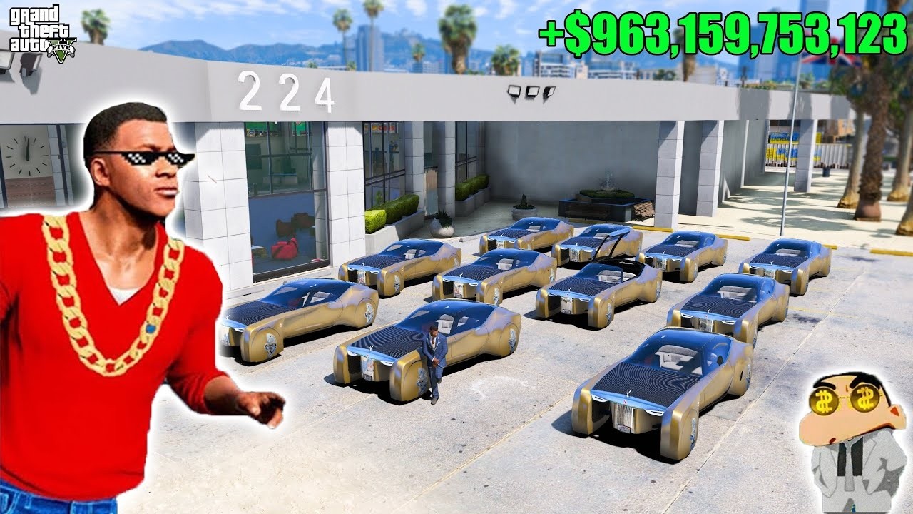 Franklin Kicked Shinchan AND Chop From House And Become Billionaire In GTA 5 //