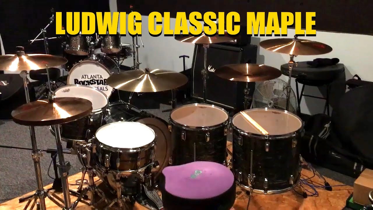 Rig run down Ludwig classic Maple 13/16/18/24 with a Black Beauty snare