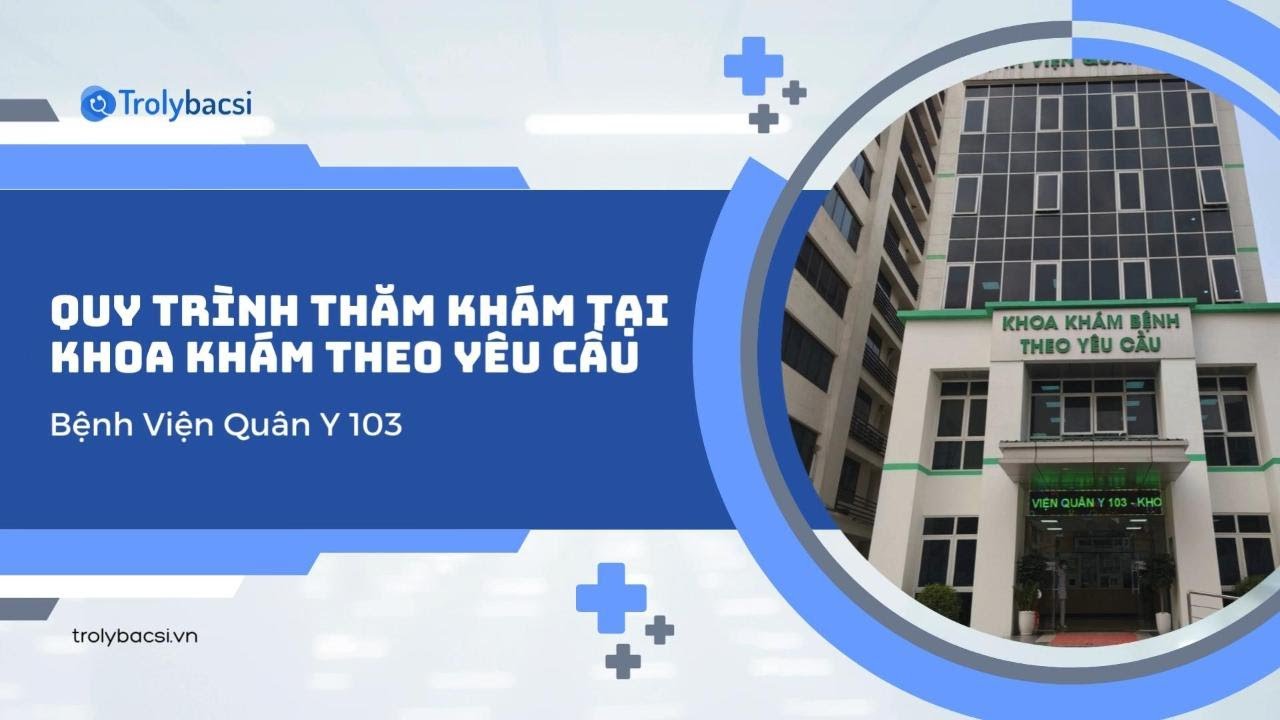 Quy trình thăm khám Khoa Khám theo yêu cầu - Bệnh viện Quân y 103