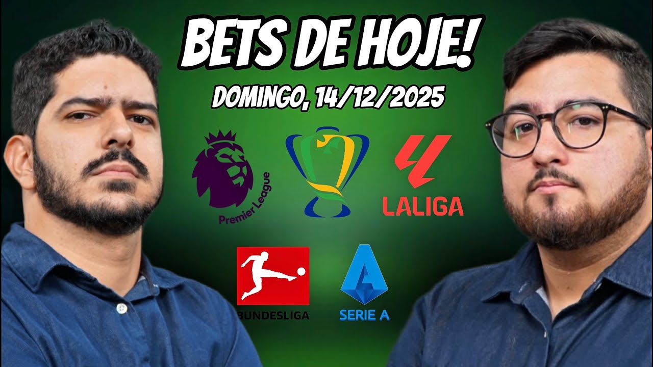 Palpites de Futebol para 14/12/2025 (domingo) - Análises + Bilhete Pronto | Bets de Hoje