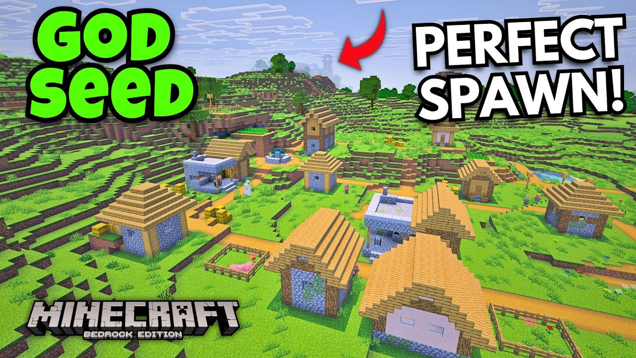 🔥NEW BEST EVER SEED in Minecraft Bedrock! V 26.3 (Stronghold Guaranteed)