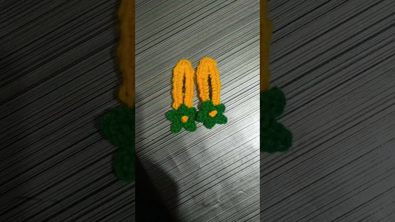 crochet hair clip and flower 