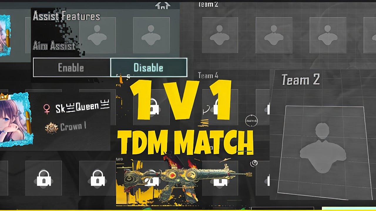room 1v1 Aim off bgmi game live video