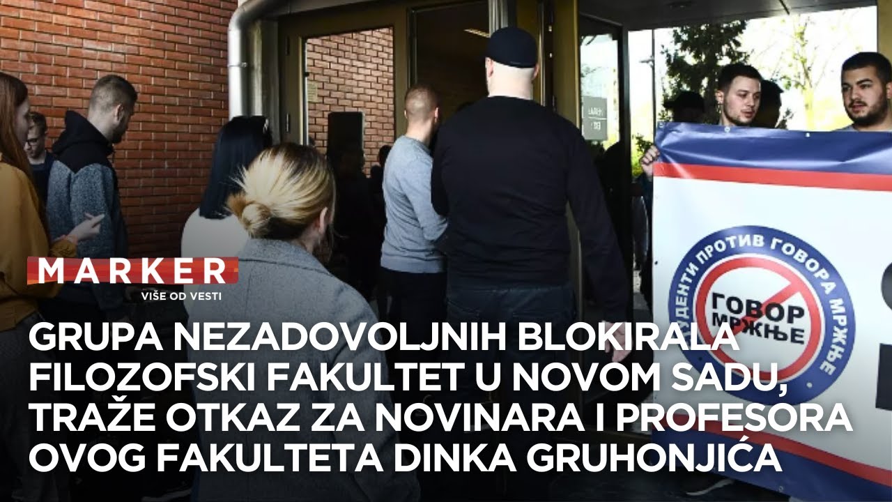 Organizovana grupa blokirala rad Filozofskog fakulteta, zahtevaju otkaz za prof. Dinka Gruhonjića